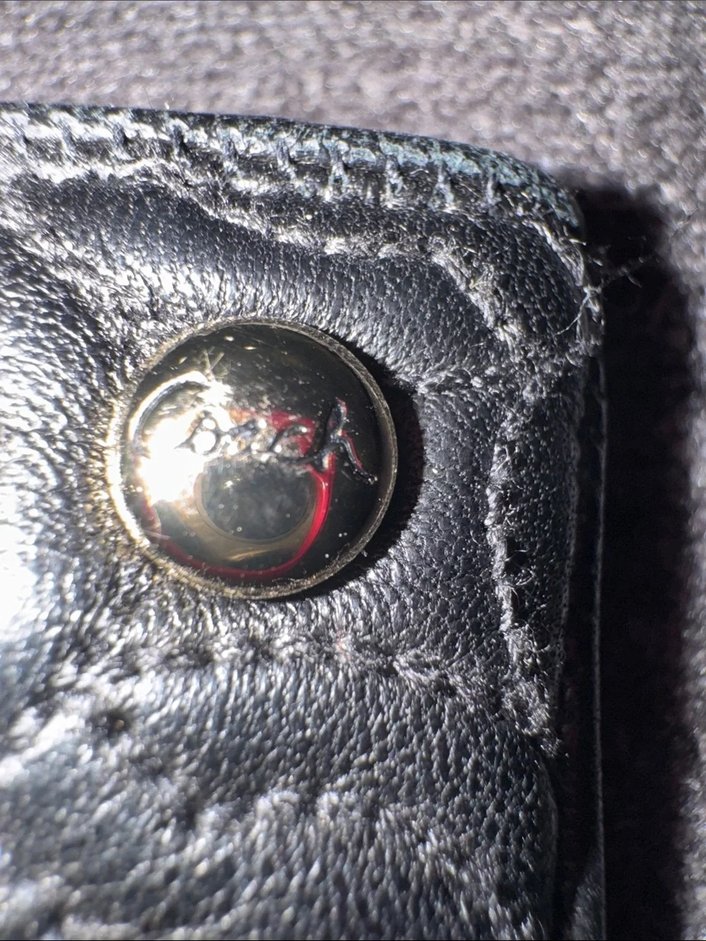 Coach Black Quilted Leather Gloves with Gold Button(12)